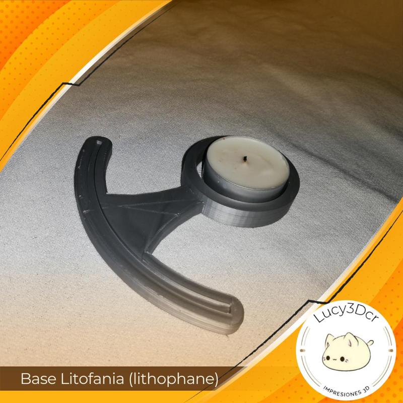 Litofania base (lithophane), for candles