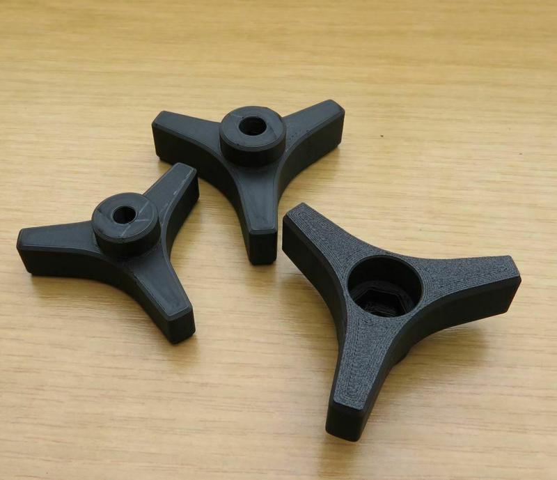 Star handle nut (replacement) for lawn mower and scarifier