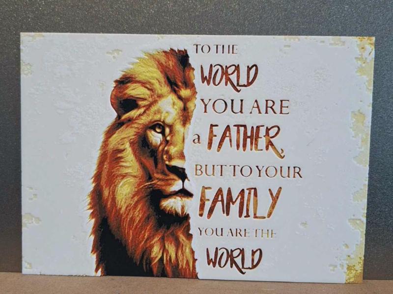 Fathers world - 4 colour hueforge - fathers day