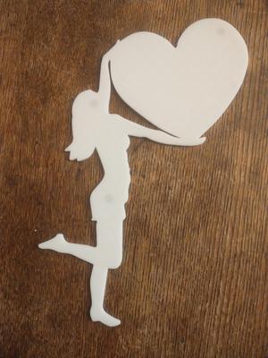 Woman with Heart Wall Art
