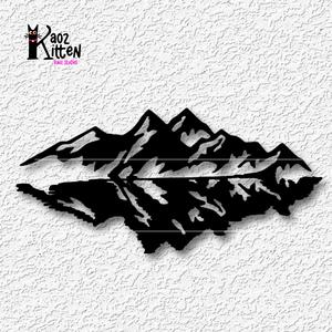 mountain reflection wall art cabin decor