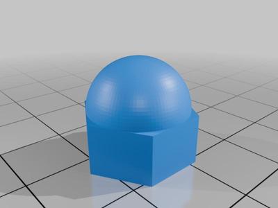 Cap for nut with a 12.4mm (0.48in) head