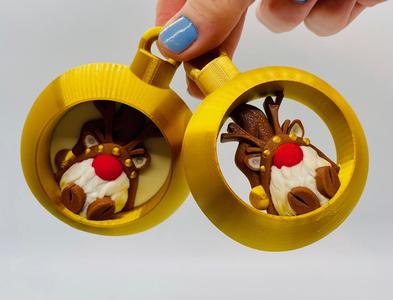 Reindeer Gnome Ornament Set