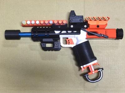 RX10 Dart Holder+Bamboo Dart Mold for Nerf and 20mm Picatinny rail