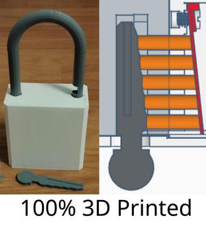 100% 3d printed pin tumbler padlock