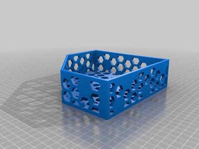 Hexagon style shower shelf