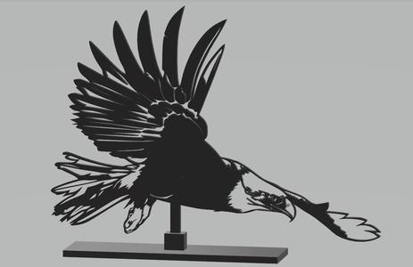 Sea eagle over the water 2D to 3D Designer Ed van der Heijden.