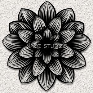 mandala flower wall art optical illusion wall decor spring easter bloom decoration