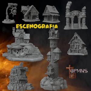 CASAS ESCENOGRAFIA MEDIEVALES PARA JUEGOS DE ROL