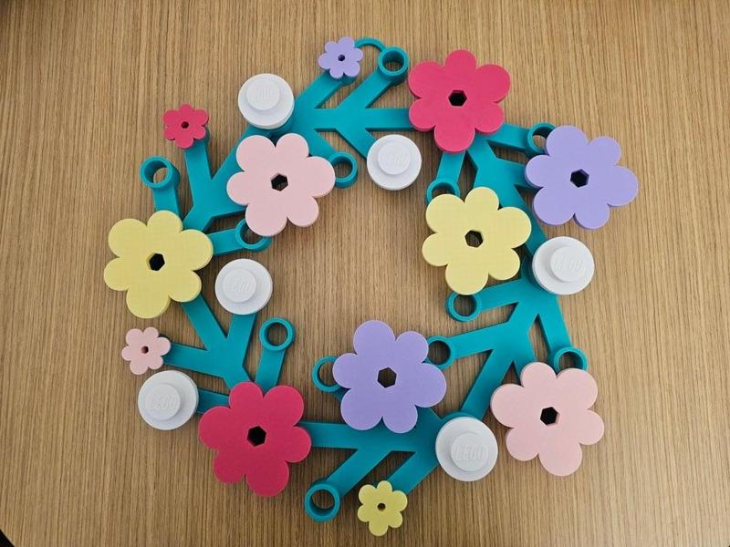 Big Spring Flowers Brick Wreath