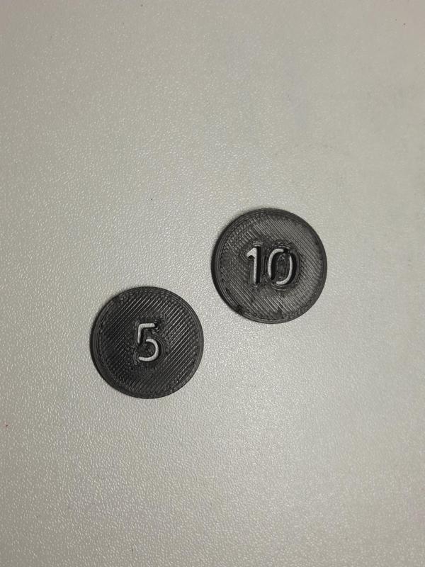 Žeton do nákupního košíku. Shopping cart token.