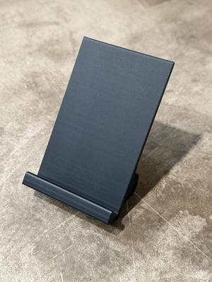 Aluminum extrusion smartphone stand.