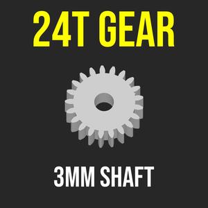 GEAR PINION 24T 3MM SHAFT MOTOR RC CAR CRAWLER