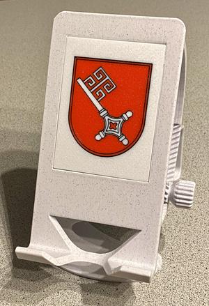 Multi-color Cover Plate for revised Phone Holder (here: Crest of Bremen)