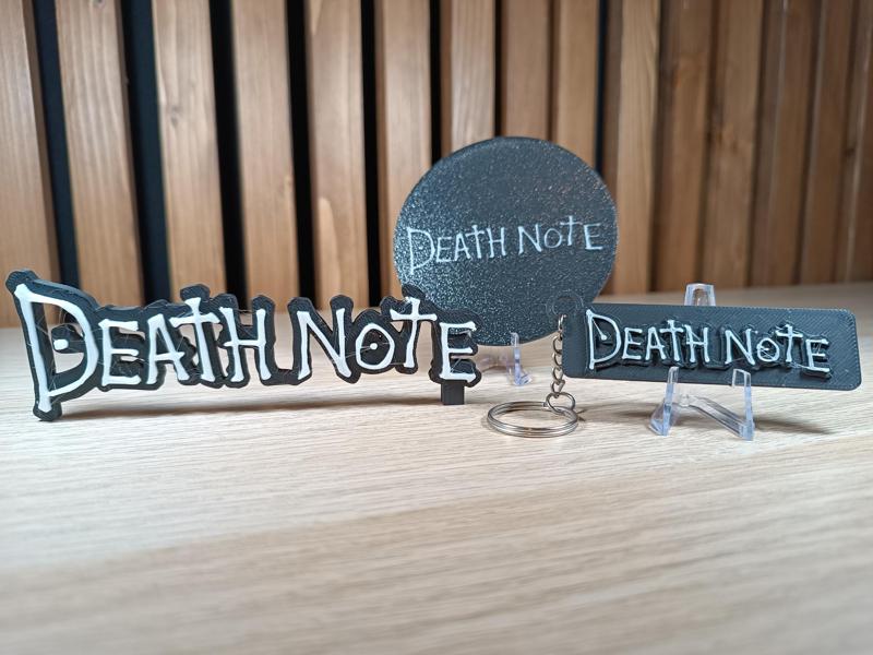 Death Note - Logo Stand + Keyring + Coaster !!!