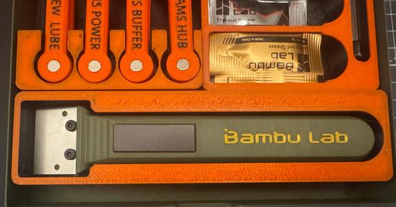 Gridfinity AMS Riser V2 Drawer Scraper BBL