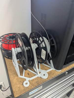 Bambu P1 & X1 Side Spool Holder (Interlocking, No Bearings Needed)