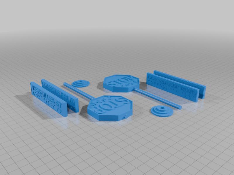 G SCALE  STOP SIGNS WITH BRAILLE