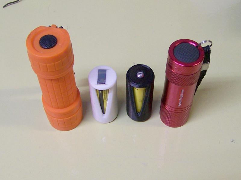 Flashlight (3) AAA Cell Holder - Now uses (1) 3.7V 14500 Rechargeable Lithium AA Size Battery