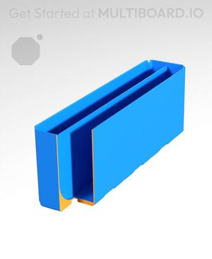 1x4x1.5 - Curved - Double Divided Bin - Multibin Insert