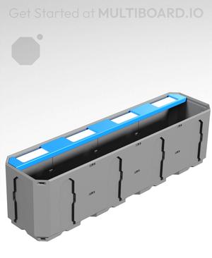 4L - 4 Divided Label Holder - Multibin Shell