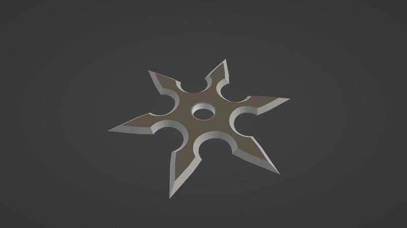 Six blade shuriken (corrected)