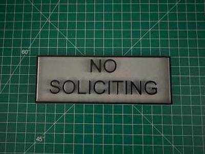 No Soliciting Sign