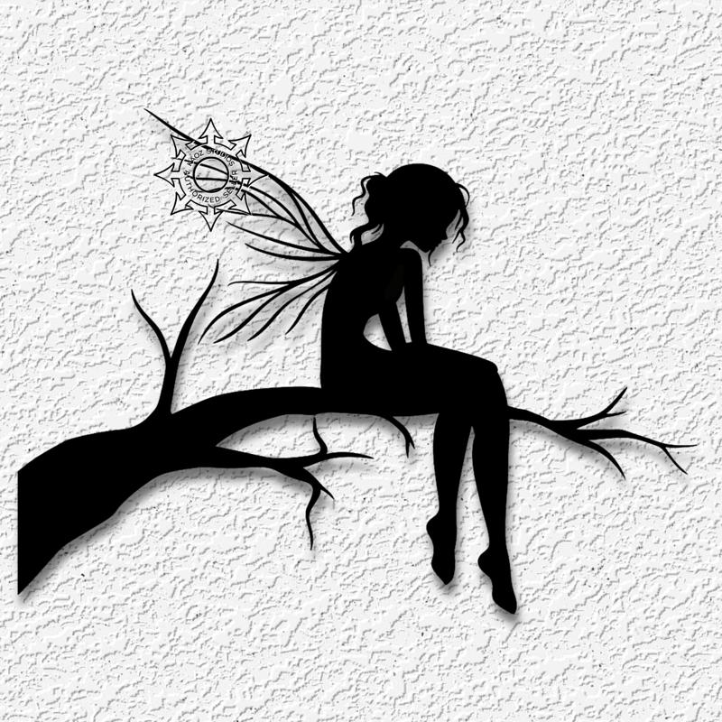 Forest fairy wall art fairie in tree decor