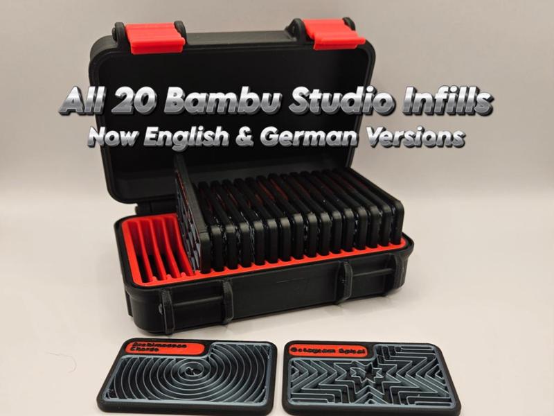 Bambu Lab Infill swatches & Rugged Box 3.0