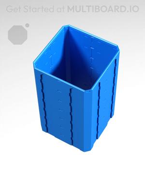 2x2x3.5 - Topped Multipoint Rail - Universal Click-In Multibin Shell Extension