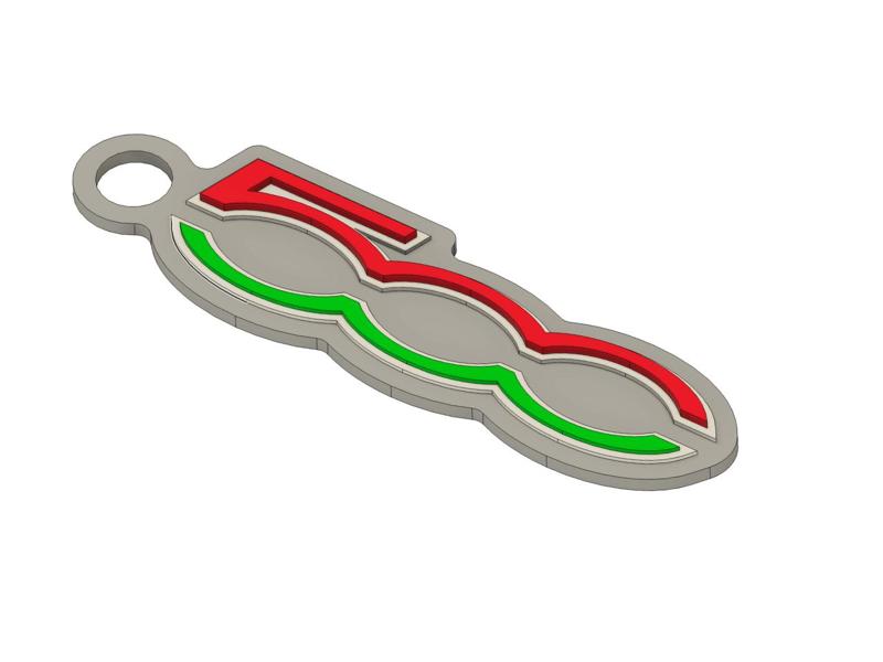 Fiat 500 keychain