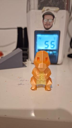 Low-Poly Charmender painted