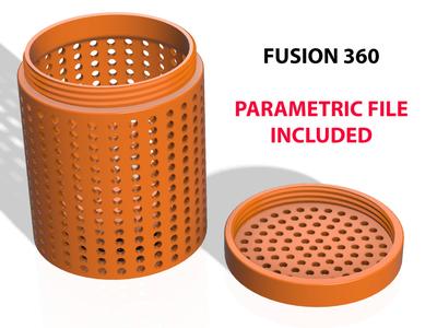 Esun Spool Silica Dry Box screw-on lid PARAMETRIC