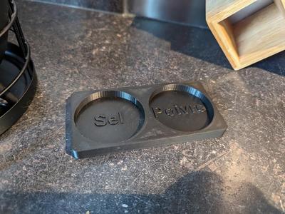 Custom Stand for Peugeot Salt and Pepper Mills - Multiple language available