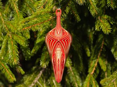 Grand Kaleidoscope Teardrop Ornament
