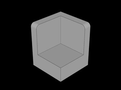Lego Compatible (6231.dat) Panel  1 x  1 x  1 Corner with Rounded Corners
