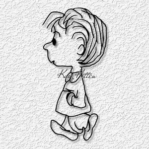 Peanuts Linus character wall art charile brown fanart home decor