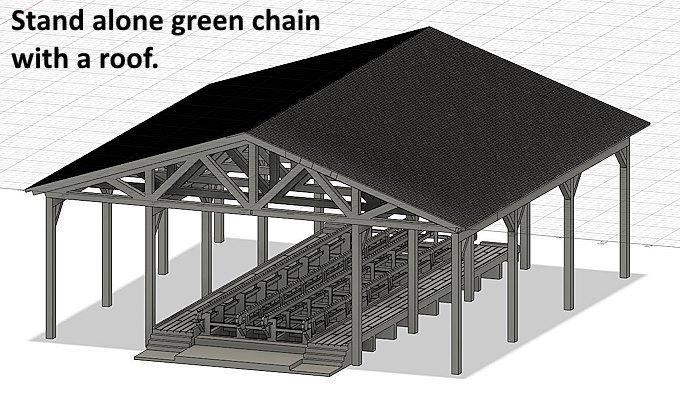 N Scale Sawmill Green Chain.....