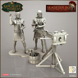 28mm Roman Scorpion catapult with crew