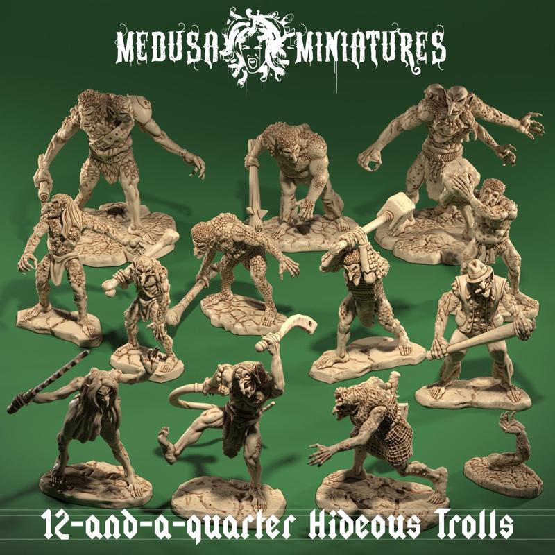 12 ¼ Trolls | Fantasy Monster Miniatures for RPGs & Wargames for 28-32mm Tabletop