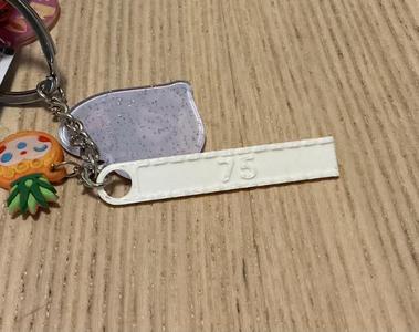 key ring with number (configurable)