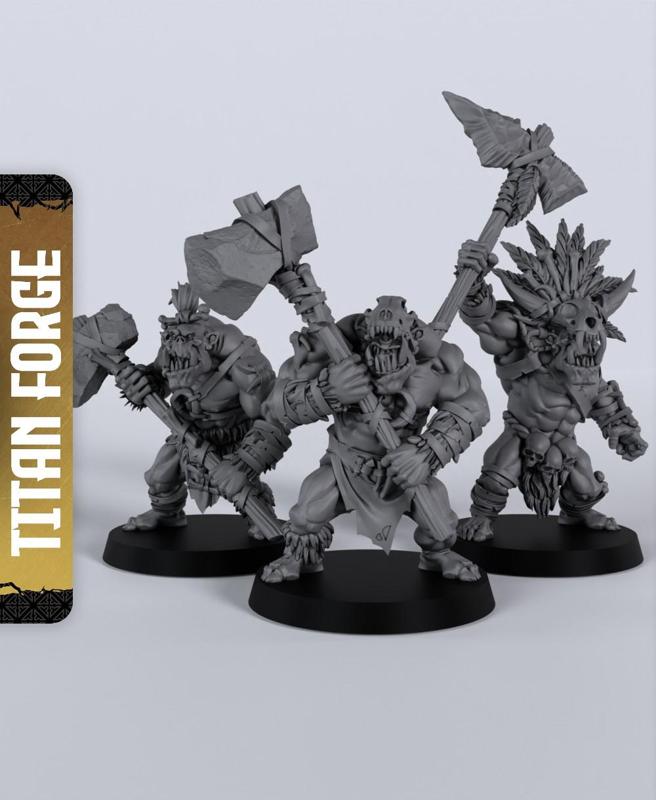 Wild Orcs 2H - With Free Dragon  - 5e DnD Inspired for RPG and Wargamers