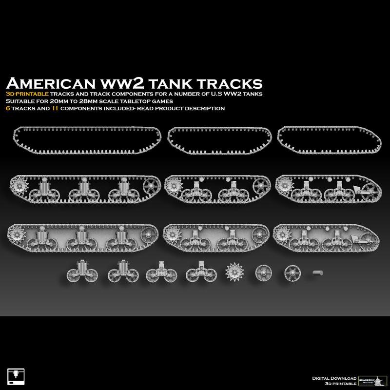 American WW2 Tank Tracks And Components