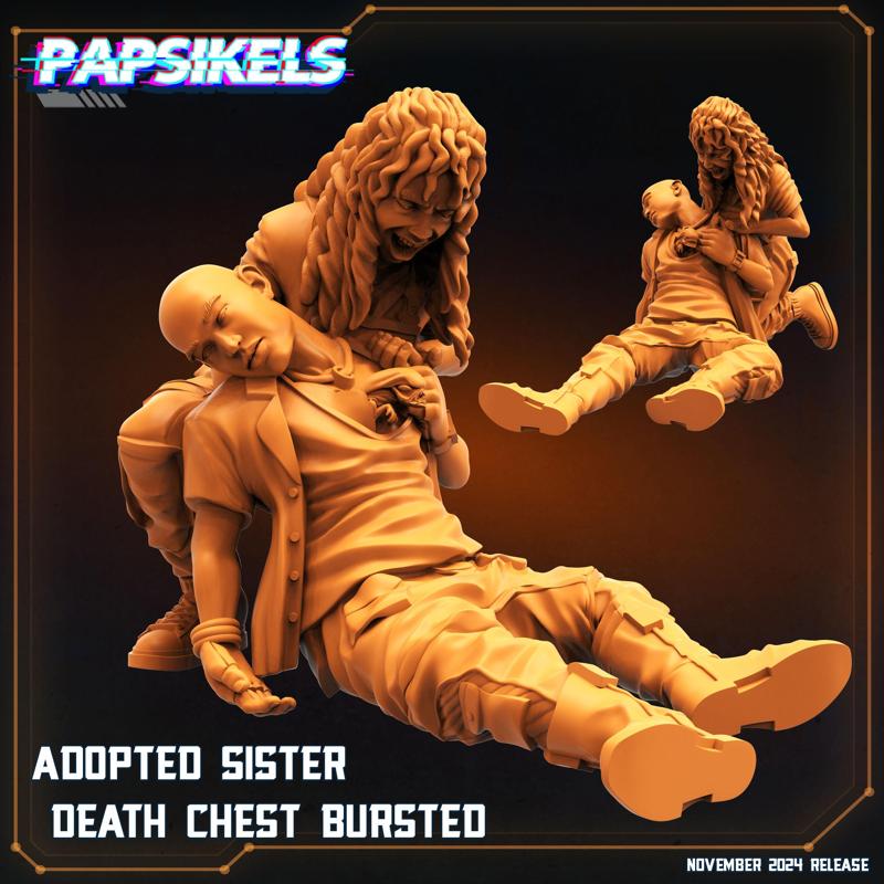 ADOPTED SISTER DEATH CHEST BURSTED