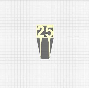 Tortenstecker 25 (Silberhochzeit)