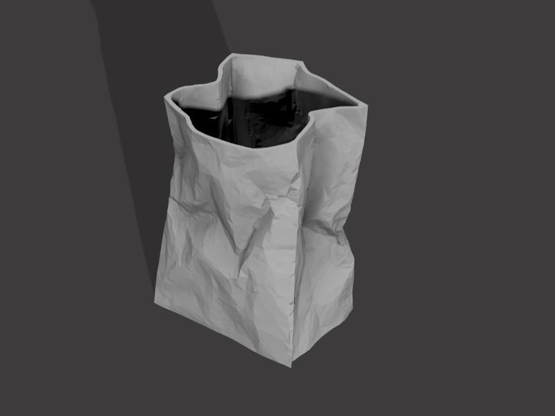 Paper Bag Planter w/ drip tray