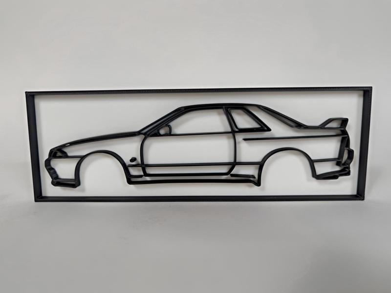 Nissan Skyline GT-R R32 Line Art Display