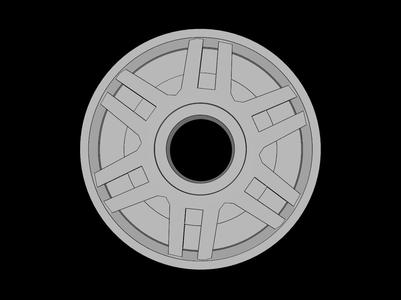 Lego Compatible (13971.dat) Wheel Rim  8 x 18 with Deep Centre Groove, Deep Spokes and Peghole