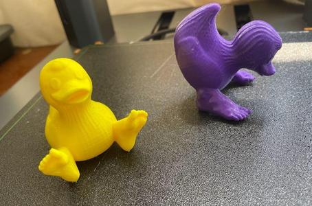 Duck with feet.
