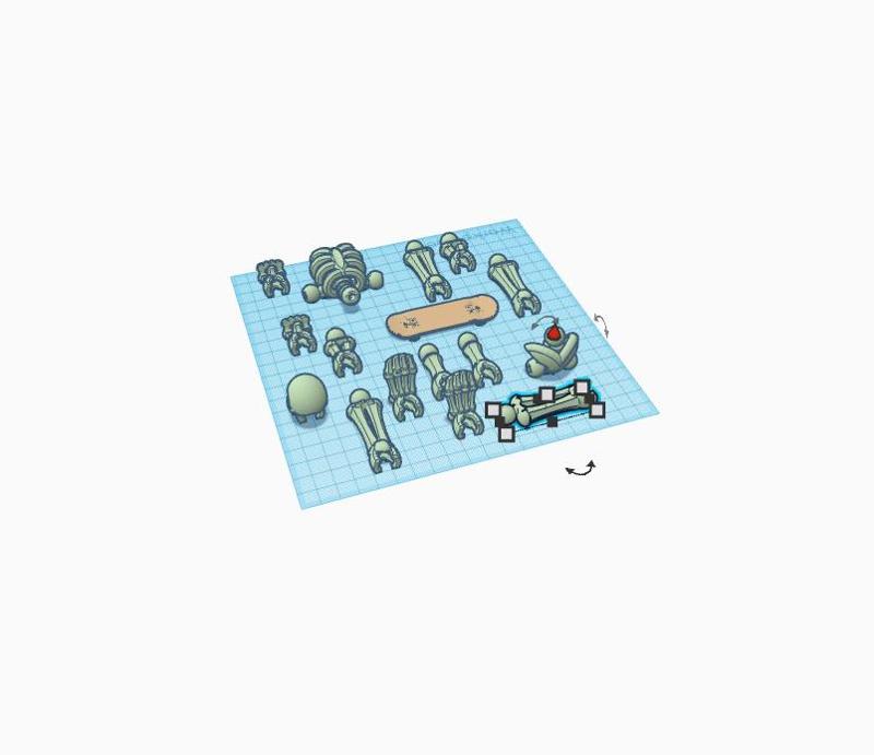 Skateboarding skeleton